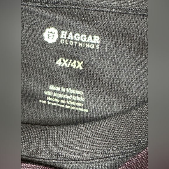 Haggar Clothing Long Sleeve 2 in 1 With Built-In Tee Wine HTR (4X/4X) *NEW* - Picture 6 of 6